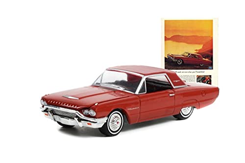 1964 Ford Thunderbird, Red - Greenlight 39100B/48-1/64 Scale Diecast Model Toy Car