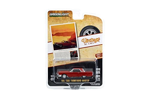 1964 Ford Thunderbird, Red - Greenlight 39100B/48-1/64 Scale Diecast Model Toy Car