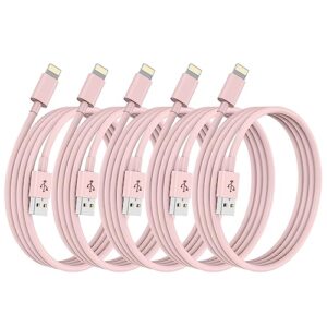 3ft usb a to lightning charger cord apple 5 pack fast charging cable for iphone 14 pro max/13/12/11/x/xs/xr/8/7/6/air 2/mini 2/4 charge 3feet