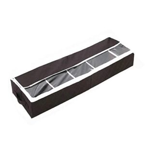 ounona under bed shoe storage organizer:5 grids underbed shoe box storage containers with clear window under bed storage for organizing