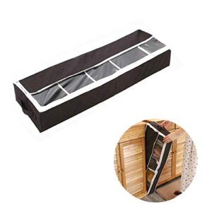 OUNONA Under Bed Shoe Storage Organizer:5 Grids Underbed Shoe Box Storage Containers with Clear Window Under Bed Storage for Organizing