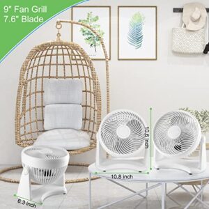 EOENVIVS Small Wall Fan 9 Inch Turbo 90 Degree Vertical Tilt Wall Mount with 3 Speed 25ft Distance, Cooling Fan for Bedroom Office Home Corner, Small Portable Fans Electric Room Table Fan