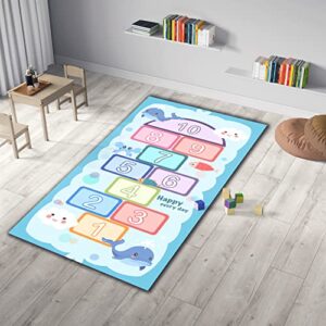 play area rug for boys & teens. cool carpet for bedroom,soft & non slip skid, printed large indoor & outdooe floor mat 63" x 31"