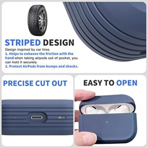 DamonLight AirPods Pro 2 Case Upgraded Rugged Case Shock Proof Protective Cover with Lanyard for Apple AirPods Pro 2nd Generation Case 2022 Released (Midnight Blue)