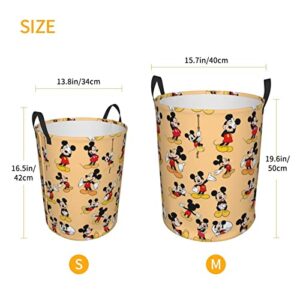 Cute Large Laundry Basket fit Cartoon Character D6 Durable Waterproof Portable with Handle for Bedroom Laundry Room collapsible laundry baskets Round Dirty Storage Clothes Basket Circular hampers - M