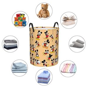 Cute Large Laundry Basket fit Cartoon Character D6 Durable Waterproof Portable with Handle for Bedroom Laundry Room collapsible laundry baskets Round Dirty Storage Clothes Basket Circular hampers - M