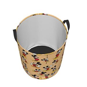 Cute Large Laundry Basket fit Cartoon Character D6 Durable Waterproof Portable with Handle for Bedroom Laundry Room collapsible laundry baskets Round Dirty Storage Clothes Basket Circular hampers - M