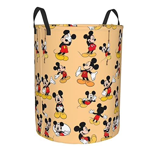 Cute Large Laundry Basket fit Cartoon Character D6 Durable Waterproof Portable with Handle for Bedroom Laundry Room collapsible laundry baskets Round Dirty Storage Clothes Basket Circular hampers - M