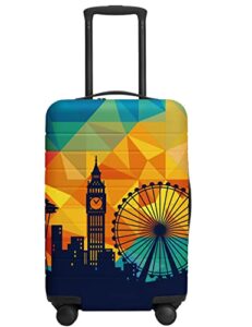 urbest luggage cover protector suitcase anti scratch dirt covers, fits 18"-22" luggage modern city