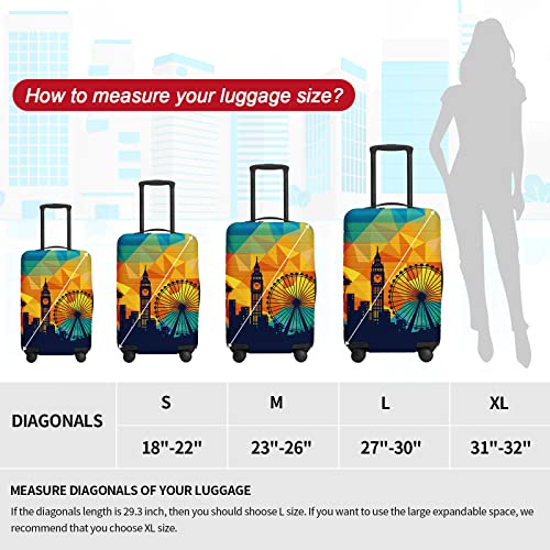 URBEST Luggage Cover Protector Suitcase Anti Scratch Dirt Covers, Fits 18"-22" Luggage Modern City