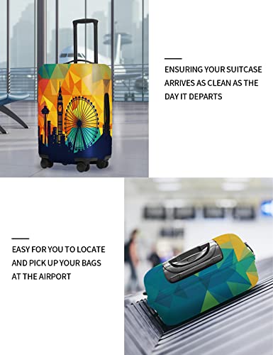 URBEST Luggage Cover Protector Suitcase Anti Scratch Dirt Covers, Fits 18"-22" Luggage Modern City