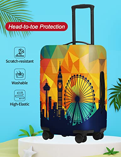 URBEST Luggage Cover Protector Suitcase Anti Scratch Dirt Covers, Fits 18"-22" Luggage Modern City