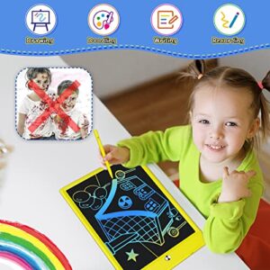 LCD Writing Tablet,Doodle Board 10 Inch Colorful Drawing Board,Toys for 3-6 Years Old Girls Boys,Drawing Tablet Erasable Reusable Electronic Drawing Pads,Educational Toy Gift for Kids Toddler (Yellow)