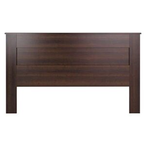 Prepac Select King 4 Post Platform Bed with 4 Drawers, 83" L x 79" W x 16" H, Espresso & King Flat Panel Headboard, Espresso