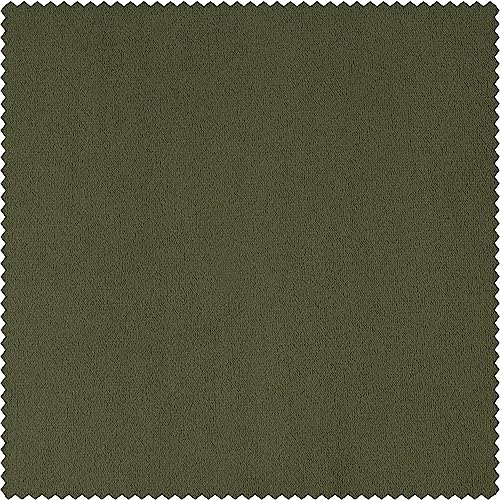 HPD Half Price Drapes Signature Blackout Velvet Curtains 96 Inches Long Extra Wide Heat & Full Light Blocking Blackout Curtain for Bedroom and Living Room (1 Panel), 100W x 96L, Hunter Green