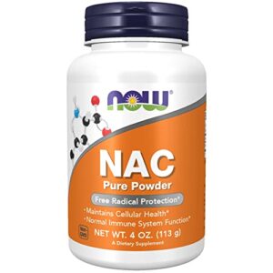 now supplements, nac (n-acetyl cysteine) 600 mg pure powder, 4-ounce, white
