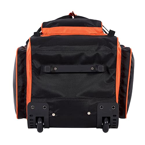 Travelers Club Xpedition 30 Inch Multi-Pocket Upright Rolling Duffel Bag, Bright Orange, 30" Suitcase