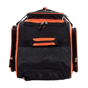 Travelers Club Xpedition 30 Inch Multi-Pocket Upright Rolling Duffel Bag, Bright Orange, 30" Suitcase