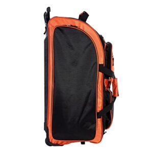 Travelers Club Xpedition 30 Inch Multi-Pocket Upright Rolling Duffel Bag, Bright Orange, 30" Suitcase