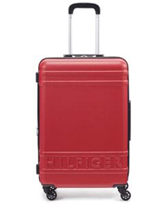 tommy hilfiger lexington upight hard suitcase, red, 25"