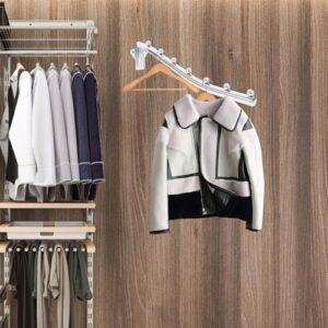 ULTECHNOVO Wall Hung Clothes Drying Rack Wall Mounted Clothes Wall Mounted Clothes Hanger Folding Hanging Rack Clothes Hanger Hanger Rack Garment Swing Arm Hooks