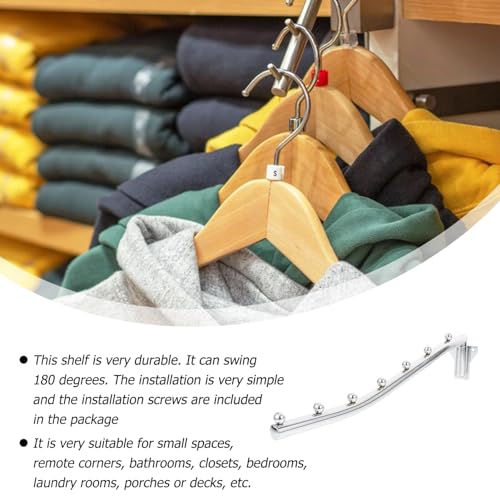 ULTECHNOVO Wall Hung Clothes Drying Rack Wall Mounted Clothes Wall Mounted Clothes Hanger Folding Hanging Rack Clothes Hanger Hanger Rack Garment Swing Arm Hooks