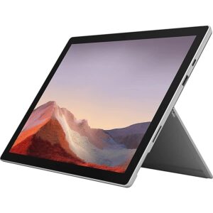 microsoft surface pro 7 tablet, 12.3" pixelsense (2736 x 1824) touchscreen, 10th gen intel i7, 16gb ram memory, 512gb ssd, win10h, platinum (renewed premium)