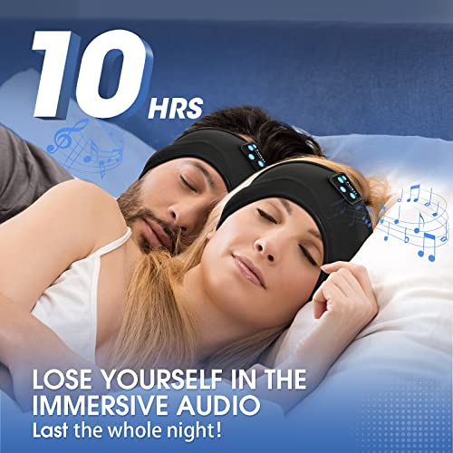 Fulext Wireless Headphones Headband for Sleeping, Bluetooth Sleep Headphones for Side Sleepers, Soft and Lightweight Eye Mask for Sleep, Ideal for Housework,Travel,Yoga,Workout,Running,Sports,Gift
