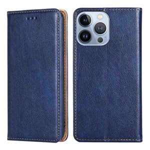 banlei2u phone cover wallet folio case for oppo realme 7 pro, premium pu leather slim fit cover for realme 7 pro, good touch, blue