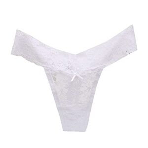 My Orders Placed Recently by Me Sexy Hollow Out Low Waist Lace Thongs for Women G-String Comfort Lingerie Underwear Pack of 5 White