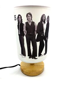 beatles table lamp bedside night light wood base room decoration or great gift ideas
