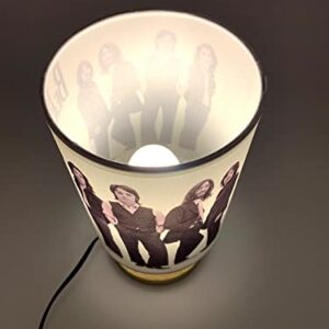 Beatles Table Lamp Bedside Night Light Wood Base Room Decoration or Great Gift Ideas