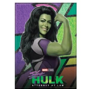 Ata-Boy Marvel Disney Plus Magnet - She Hulk Fist on Purple 2.5" x 3.5" Magnet for Refrigerators, Whiteboards & Locker Decorations…
