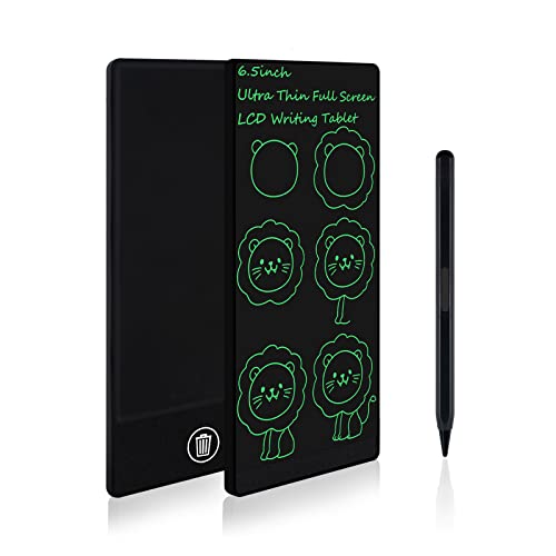 Amoretti Sonnet Mini LCD Writing Tablet, 6.5in Erasable Reusable Electronic Drawing Pads, Electronic scratchpad for Kids and Adults. Black