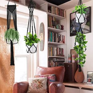 SFENNGPET Macrame Plant Hangers, 6Pack Hanging Planters for Indoor Plants w/ 6 Set Hangers Kit Handmade Macromay Plant Hangers Indoor Flower Pots Holder Stand for Boho Home Décor