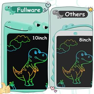 Fullware LCD Writing Tablet for Kids, 10 Inch Colorful Drawing Board, Learning Educational Toddler Toys Gifts for Kids, Drawing Tablet Gift for Boys Girls 3 4 5 6 7 8 Years Old (Green-Dinosaur)