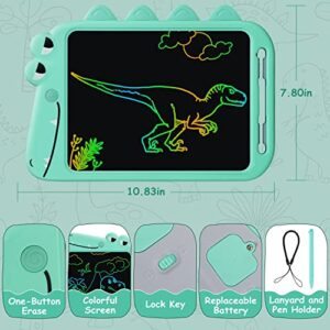 Fullware LCD Writing Tablet for Kids, 10 Inch Colorful Drawing Board, Learning Educational Toddler Toys Gifts for Kids, Drawing Tablet Gift for Boys Girls 3 4 5 6 7 8 Years Old (Green-Dinosaur)