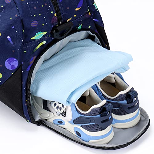 Choco Mocha Kids Duffle Bag Boys Duffle Bag for Kids Overnight Bags for Kids Duffel Bags Kids Travel Bag Tractor Duffle Bag for Boys Overnight Bag Child Duffle Bag Excavator Weekender Bag Large Blue