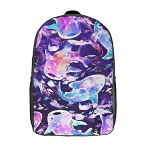 medtogs shark backpacks for school 17 inch school bag large book bags for middle school high school college travel