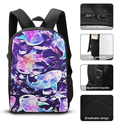 MEDTOGS Shark Backpacks for School 17 inch School Bag Large Book Bags for Middle School High School College Travel