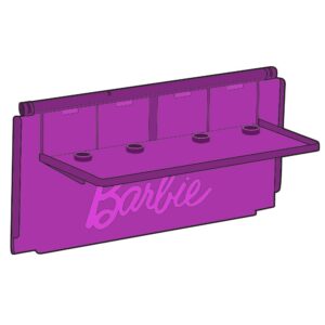 barbie replacement parts doll fresh 'n fun foodtruck playset - gmw07 ~ replacement attachable purple table / bar