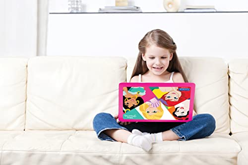 LEXIBOOK JC598DPi1 Disney Princesses Educational and Bilingual Laptop French/English with 124 Activities: Mathematics, Dactylography, Logic, Clock Reading, Play Games and Music