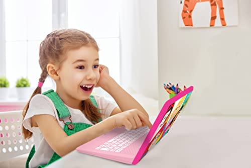 LEXIBOOK JC598DPi1 Disney Princesses Educational and Bilingual Laptop French/English with 124 Activities: Mathematics, Dactylography, Logic, Clock Reading, Play Games and Music