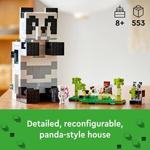 LEGO Minecraft The Panda Haven 21245, Movable Toy House with Baby Panda Animal Figures, Gaming Christmas Toy for Kids, Great Gift Idea for Boys and Girls Ages 8 and Up