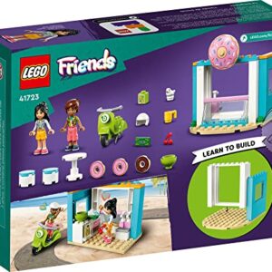 LEGO Friends Donut Shop 41723, Food Playset, Bakery Toy for Girls and Boys 4 Plus Years Old, Includes Liann and Leo Mini-Dolls and Toy Scooter, Small Gift Idea