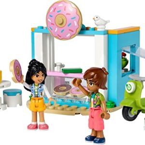 LEGO Friends Donut Shop 41723, Food Playset, Bakery Toy for Girls and Boys 4 Plus Years Old, Includes Liann and Leo Mini-Dolls and Toy Scooter, Small Gift Idea