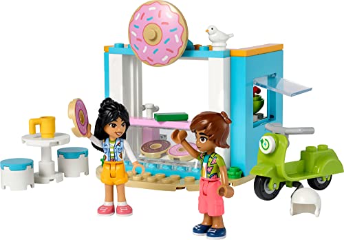 LEGO Friends Donut Shop 41723, Food Playset, Bakery Toy for Girls and Boys 4 Plus Years Old, Includes Liann and Leo Mini-Dolls and Toy Scooter, Small Gift Idea