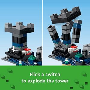 LEGO Minecraft The Deep Dark Battle Set, 21246 Biome Adventure Toy, Ancient City with Warden Figure, Exploding Tower & Treasure Chest, for Kids Ages 8 Plus