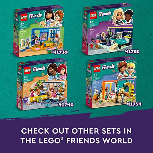 LEGO Friends Aliya's Room Building Set 41740 Collectible Toy Set, Pretend Play Mini Sleepover Party Bedroom Playset, Great Gift for Girls Boys Kids Ages 6+ with Paisley and Aliya Mini-Dolls and Puppy