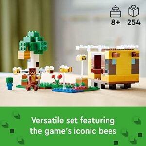 LEGO Minecraft The Bee Cottage 21241 Building Set - Construction Toy with Buildable House, Farm, Baby Zombie, and Animal Figures, Game Inspired Birthday Gift Idea for Boys and Girls Ages 8+